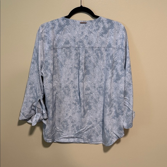 NWT Michael Kors Blouse Size Large Blue and White - Picture 5 of 7